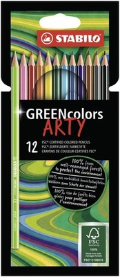 Eco-Friendly Colouring Pencil - STABILO GREENcolors - ARTY - Pack of 12 - Assort