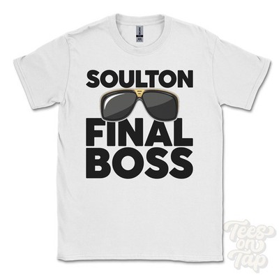 SOULTON FINAL BOSS T-SHIRT funny xmas gift shropshire wem rural aston england