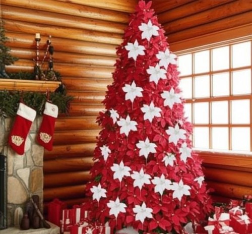 Blanco Nevado Poinsettia Elige Árbol de Navidad Decoración Corona Acento Suministros Artesanales - Imagen 2 de 6