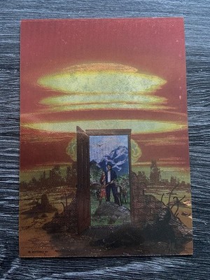 1995 FPG DAVID MATTINGLY FANTACY ART TRADING CARD METALLIC STORM CHASE CARD M2