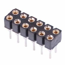 5 x 12 Pin Double Row Turned Pin Socket Connector 2.54mm
