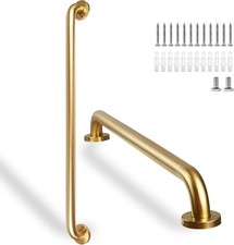 Shower Grab Bar, 2 Pack 32 Inch Gold Bathroom Safety Bar, 1.25" Diameter 304