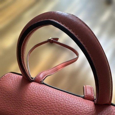 Pre Owned Mulberry Mini Bayswater Backpack w/ Dust Bag. Mulberry Mini Bayswater Backpack Orange Pink Leather Vintage  main image 3