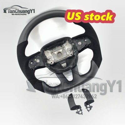 TanChuangY1 Carbon Fiber Steering Wheel for Dodge Challenger 2015+Hellcat Charge