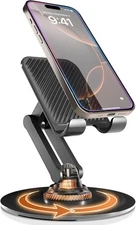 Cooper 360° Stand Rotating Cell Phone Stand for Desk | Sturdy Metal Base BEST U