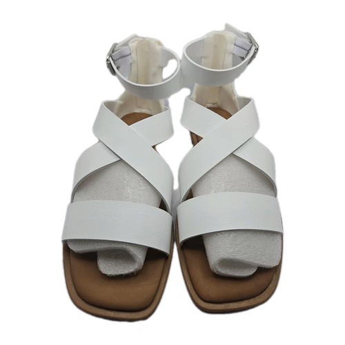 FITORY Women' Flat Sandals With Casual Fashion Slides Open Toe Strap Zipper Back