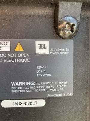 JBL EON15 G2 Powered Speaker/Monitor 15