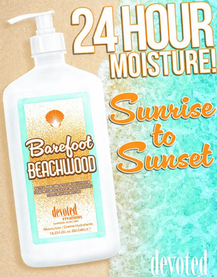 Devoted Creations Barefoot Beachwood Moisturizer Daily Body Lotion Tan Extender