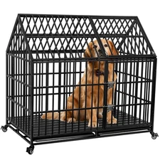 50'' Indestructible Heavy Duty Dog Crate Cage Kennel for Large Giant Dogs