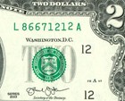((ERROR - GAS PUMP DIGIT)) $2 2013 (CHOICE CU) Federal Reserve (2nd of 2 consec) — photo 1