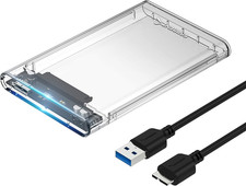 2.5 Inch SATA to USB 3.0 Tool Free Clear External Hard Drive Enclosure Optimize