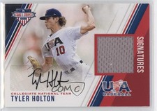 2018 USA Baseball Stars & Stripes and Material Signatures Tyler Holton Auto 14md