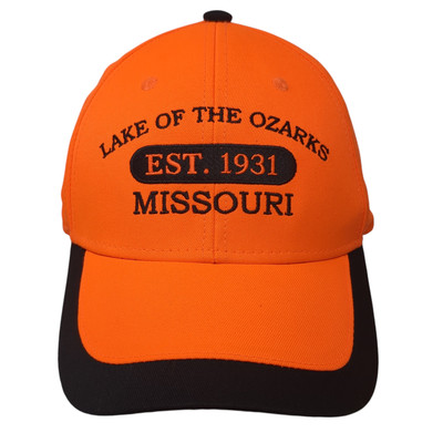 Lake Of The Ozarks Est. 1931 Missouri Baseball Cap Orange OS Adjustable Jacobson