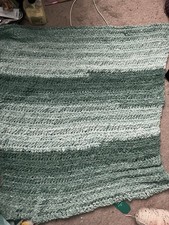 Handmade Crochet Baby Blanket Green