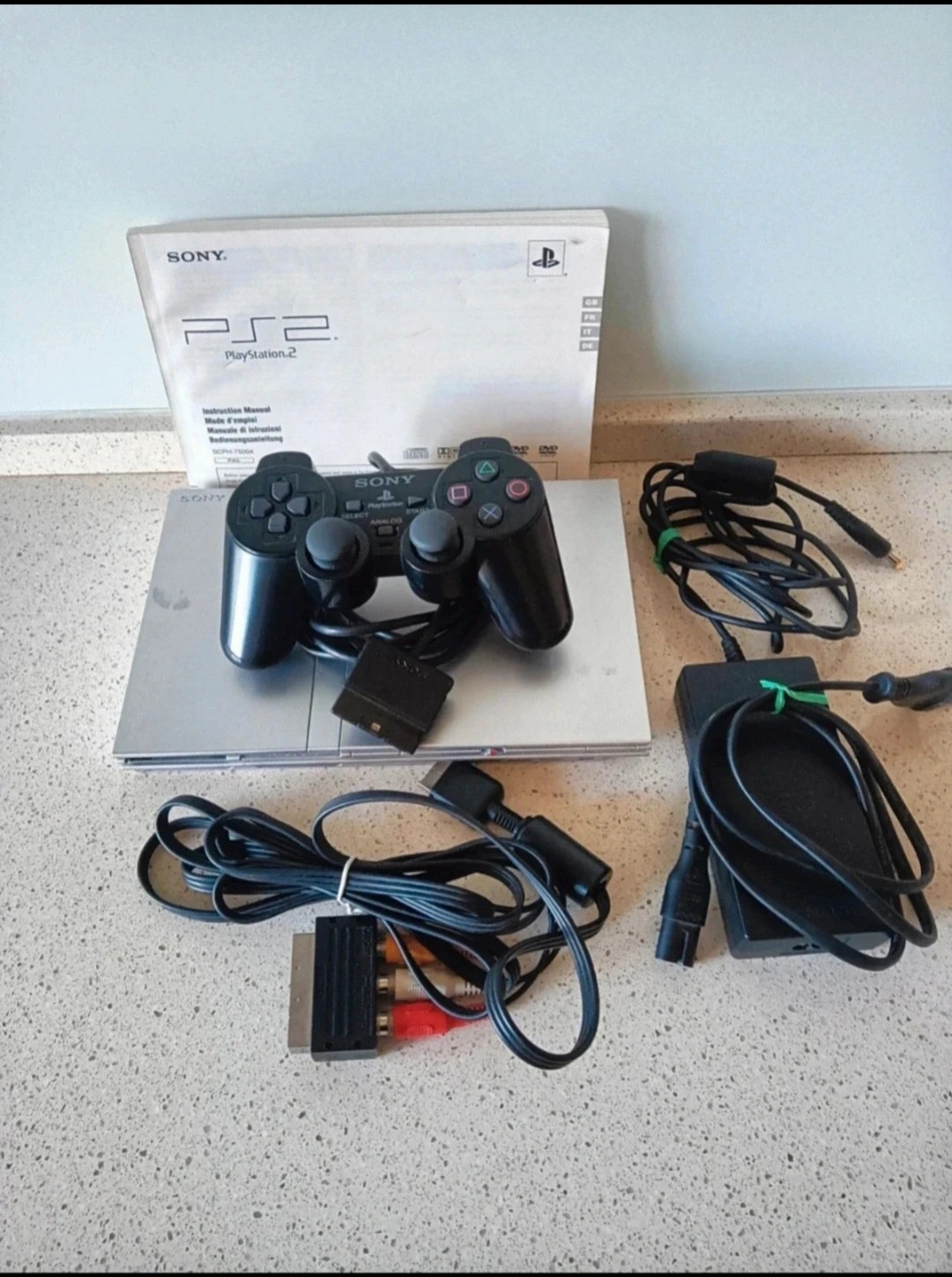 Console PS2 Slim Silver Argento PlayStation 2 Completa Cavi + joypad Originale
