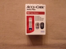 Accu-Chek Aviva Plus Blood Glucose Test Strips - 50 Ct 5/31/25 SEALED