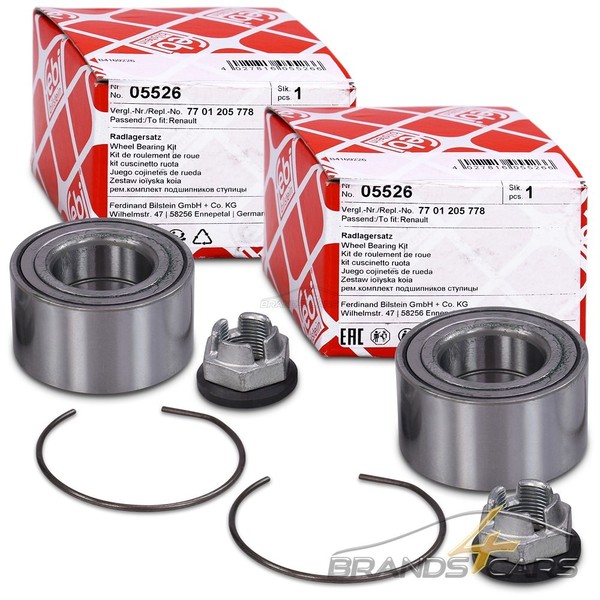 Febi 2X Radlager Vorne FÜR Renault 9 11 19 Clio 1 2 Rapid Super 5 Twingo Thalia-image