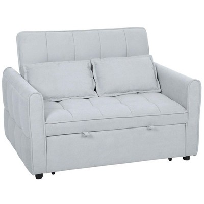 2-Sitzer Schlafsofa, 3-in-1 umbaubares Schlafsofa mit Klick-Klack verstellbar B