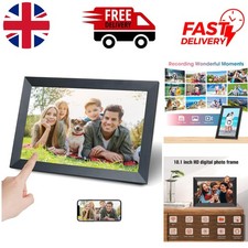 Marco de fotos digital WiFi HD de 10,1 pulgadas con 32 GB de almacenamiento y pantalla táctil elegancia