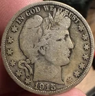 1915 Barber Half Dollar D Mint Mark Silver Denver Coin