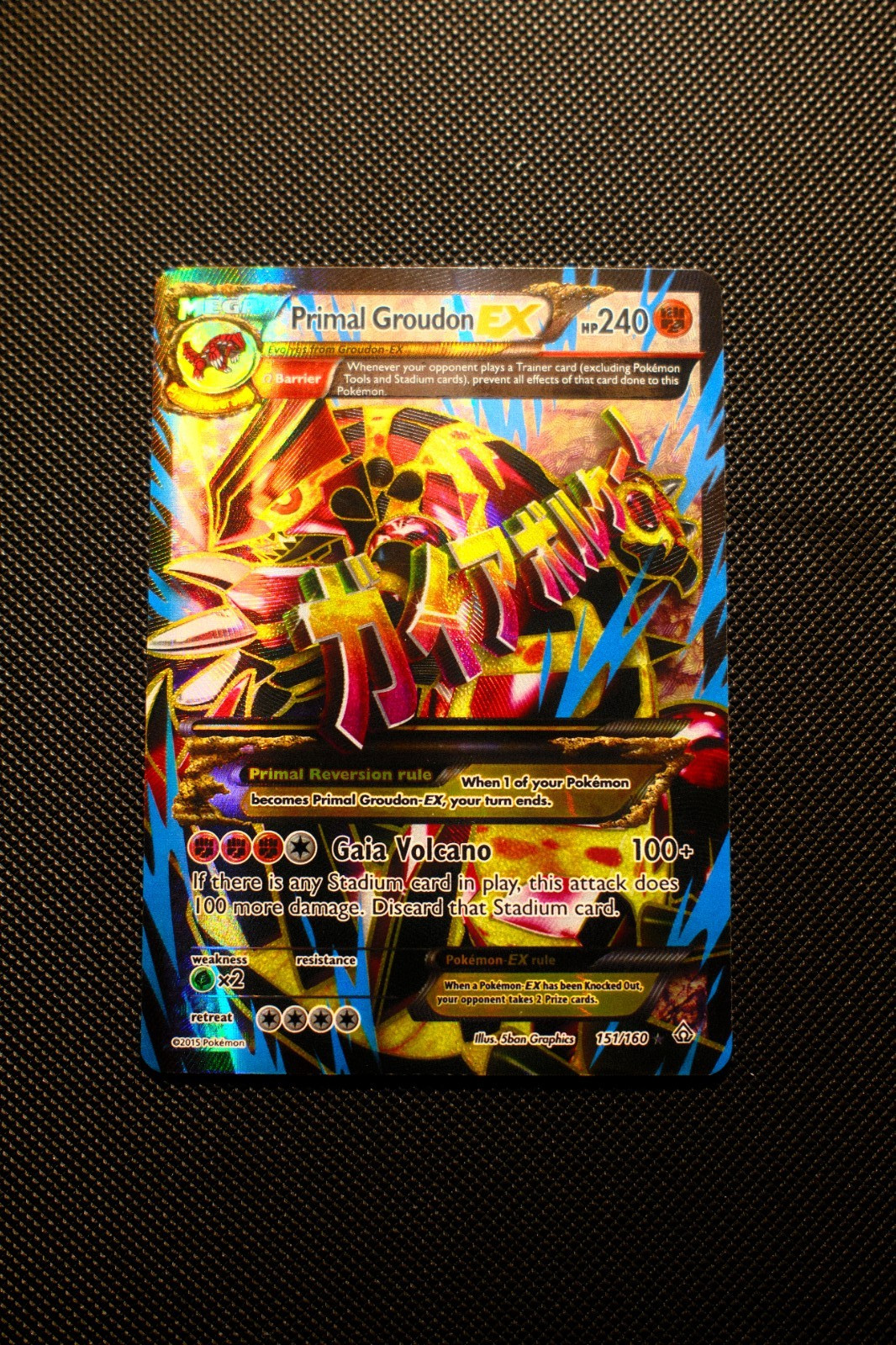 Primal Groudon EX Full Art Holo Ultra Rare XY Primal Clash 151/160 - Ungraded NM