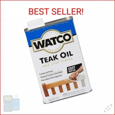 Watco Teak Oil Wood Finish, Quart, Clear
