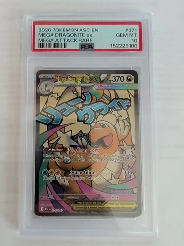 2026 Pokemon Ascended Heroes Mega Dragonite ex Mega Attack Rare #271/217 PSA 10
