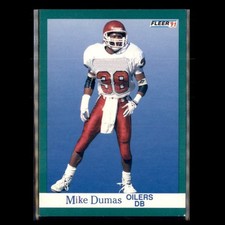 Mike Dumas Rookie #422 1991 Fleer Houston Oilers Football Card NFL. rookie card picture