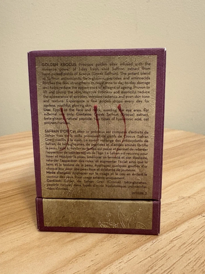 Korres Golden Krocus Ageless Saffron Elixir 1.01 Fl oz. 30mL Face Serum Opened - Image 3 of 4