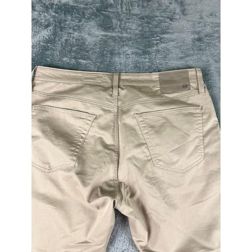 AG Adriano Goldschmied Everett Hose Herren 35x32 hellbraun khaki schmal gerade Baumwolle - Bild 2 von 11