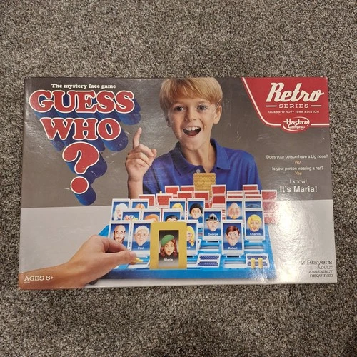 2015 Hasbro Guess Who? Retro Series 1988 Edition Board Game 100% Complete Rare