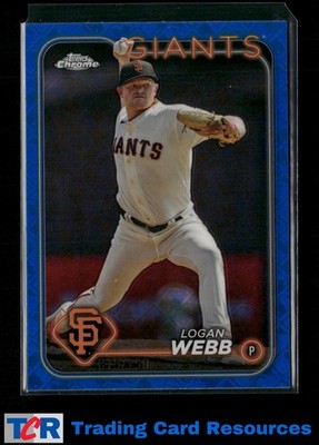 2024 Topps Chrome Logofractor Edition #168 Logan Webb Blue MLB Refractors #/150