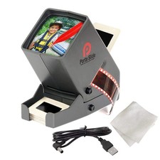 PS-3 Slide Viewer, View 2x2 in. Slides, 35mm Film Strips  Negatives, LED Vie...
