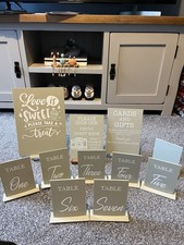 Table Number and other signs For Wedding