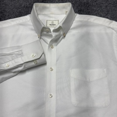Todd Snyder Oxford Dress Shirt Men XL 16.5 34 35 Button White Pocket Long Sleeve