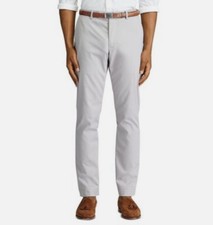 NEW Polo Ralph Lauren Mens Chino Pants Stretch Classic Fit Soft Grey Size 50Bx32
