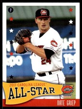 2017 Nate Griep Choice MiLB Rookie Card Carolina League All-stars