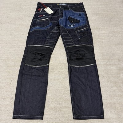 Cipo & Baxx CD295 Denim Jeans Delta Y2K Straight Men's 38 NWT Blue Black