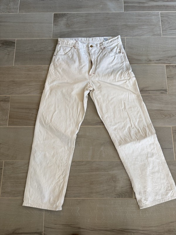 orSlow White Painter Pants Size 4 XL Made in Japan Hemmed 34x30 Carpenter