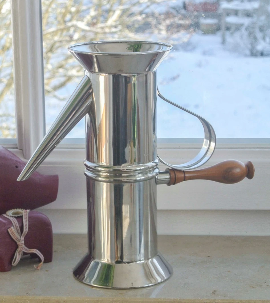 ALESSI Caffettiera Napoletana Riccardo Dalisi Coffee Machine Wood Steel Espresso