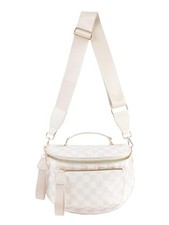 Checkered Crossbody Bag Bum Bag for Women,Spacious Fanny Packs Belt Bag