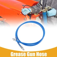 59" Universal 1/8" NPT Trailer Grease Gun Flex Hose Extension Non-Slip Blue