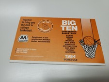 JS15 Big Ten Conference 1984 (1983/84) Men's Basketball Pocket Schedule