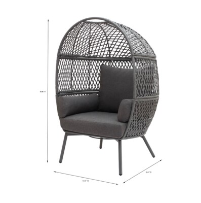 ventura boho stationary wicker egg chair