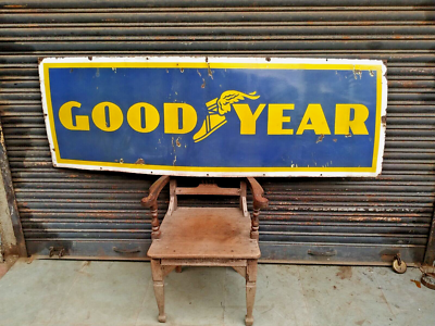 ヴィンテージ 看板 アメリカ GOODYEAR 両面 Double Sided Goodyear Sign: Vintage Collectible Tire Advertising