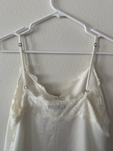 NWT Abercrombie & Fitch Camisole Lace Tank Top M White Medium Ivory New - Picture 9 of 10
