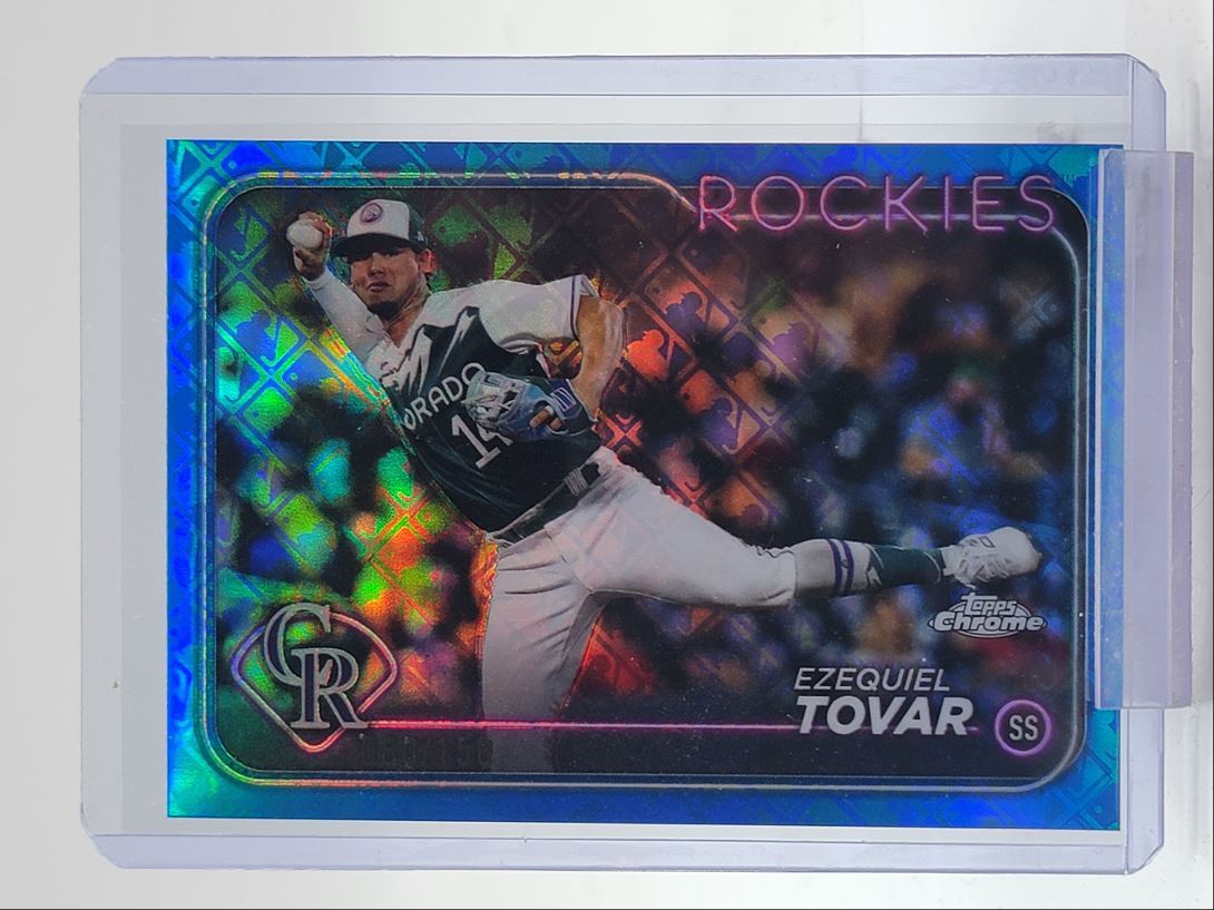 EZEQUIEL TOVAR 2024 TOPPS CHROME BLUE LOGOFRACTOR /150 Q3575
