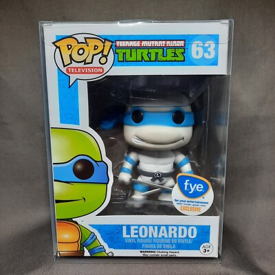 Funko Pop! TMNT Teenage Mutant Ninja Turtles LEONARDO #63 f.y.e Exclusive Gray