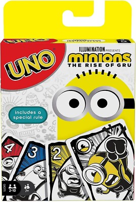 UNO Featuring Illumination s Minions The Rise of Gru Card Game Sealed Cards