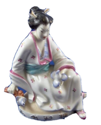 Augarten Wien Porcelain Japanese Geisha Figure Figurine Porzellan Figur Vienna